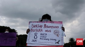 FOTO: Aksi Peringati Hari Perempuan Internasional di Jakarta