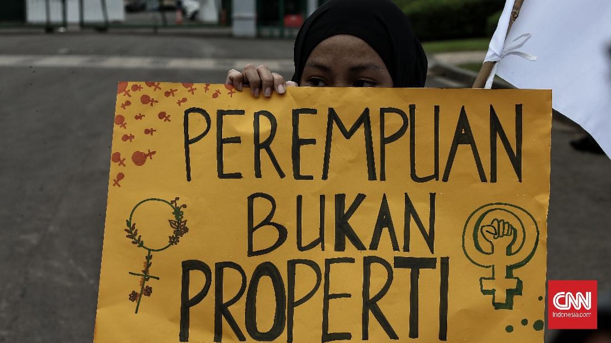 FOTO: Aksi Peringati Hari Perempuan Internasional di Jakarta