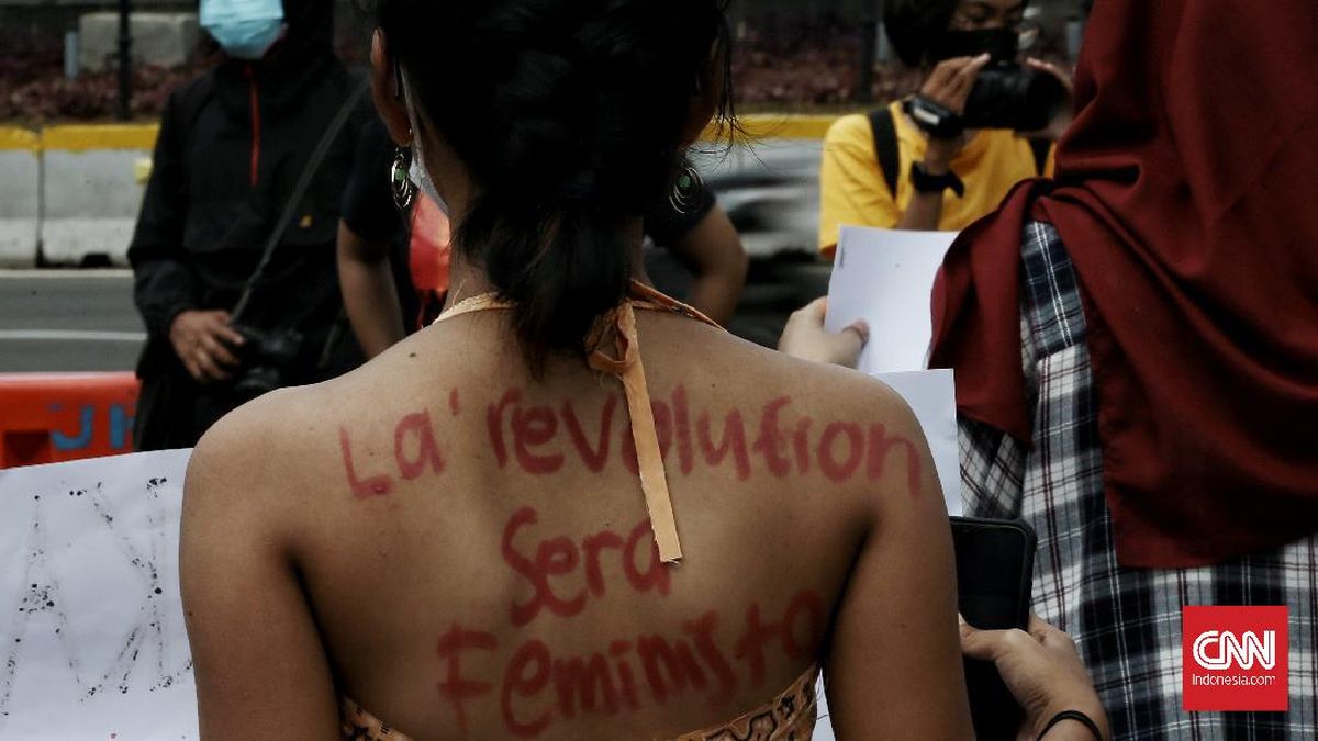 FOTO: Aksi Peringati Hari Perempuan Internasional di Jakarta