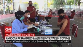 VIDEO: Anggota Paspampres & ASN Disuntik Vaksin Covid-19