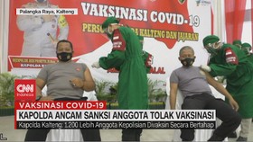 Video: Kapolda Ancam Sanksi Anggota Tolak Vaksinasi