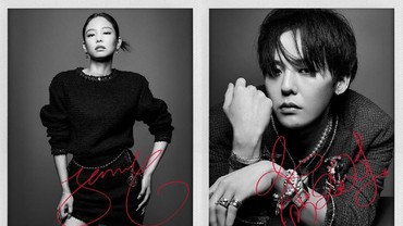 Foto Monokrom Memukau Jennie BLACKPINK & G-Dragon untuk Chanel
