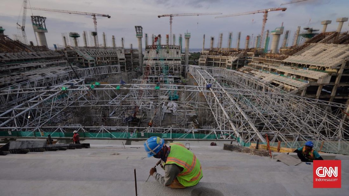 FOTO: Progres Pembangunan Jakarta International Stadium