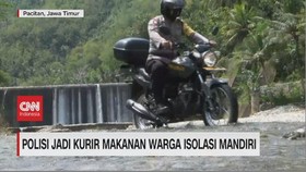 VIDEO: Polisi Jadi Kurir Makanan Warga Isolasi Mandiri