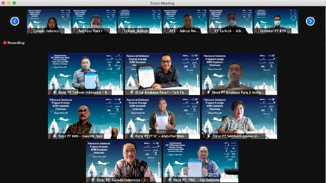 Telkom bekerja sama dengan 7 BUMN untuk melakukan digitalisasi serta optimalisasi infrastruktur, platform, dan layanan digital sektor pariwisata Indonesia.