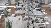 FOTO: Dihantam Varian Baru Corona, RS Brasil Nyaris Kolaps Hampir semua rumah sakit dan unit perawatan intensif (ICU) di Brasil tumbang akibat dihantam lonjakan kasus varian baru virus corona.
