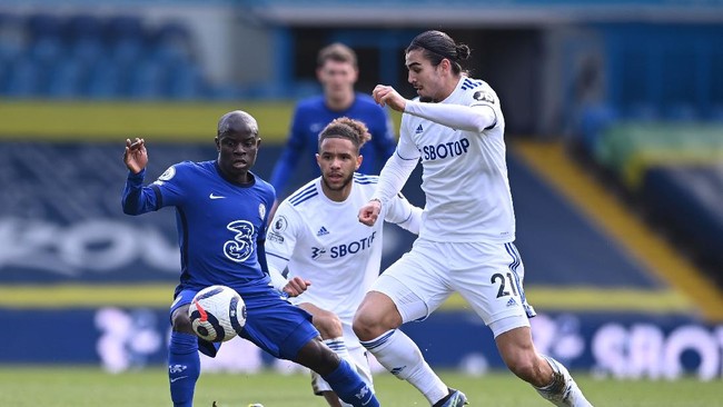 Chelsea dan Leeds United bermain imbang tanpa gol dalam lanjutan Liga Inggris di Stadion Elland Road, Sabtu (13/3).