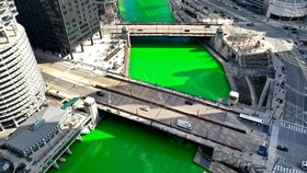 FOTO: Sungai di Chicago Jadi Hijau Jelang Hari St. Patrick