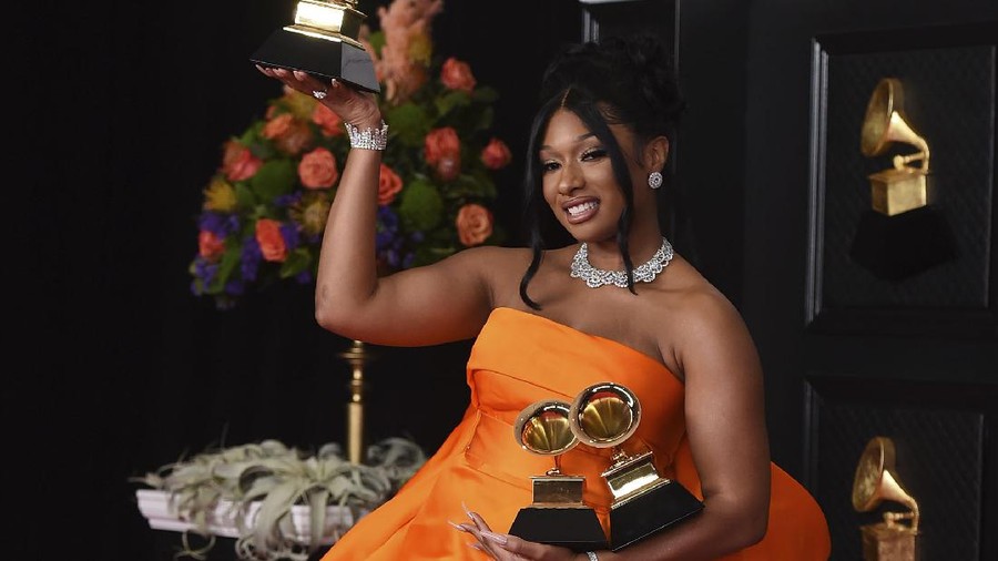 Megan Thee Stallion, winner of the awards for best rap song and best rap performance for 