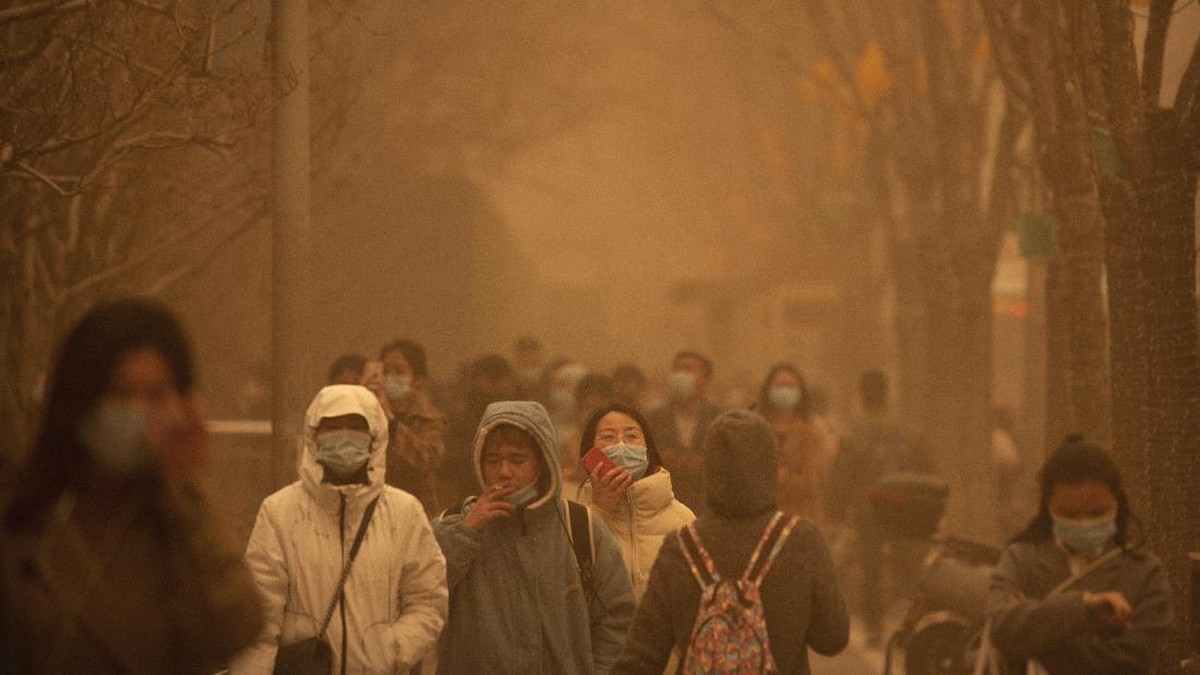 FOTO: Badai Debu Terburuk Beijing dalam Satu Dekade