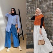Mix and Match Wide Leg Trouser ala Seleb TikTok Cantik Alifhia Fitri