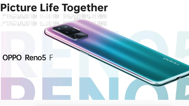 Oppo Reno5 F dilengkapi dengan panel Amoled 6.43 inci yang memiliki resolusi hingga 2400 x 1080 (FHD+) dengan kecepatan refresh mencapai 60Hz.