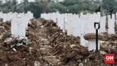 FOTO: Lahan Bekas Empang di Selatan Jakarta Jadi TPU Covid-19 Dua pekan sudah TPU Srengseng Sawah 2 di Jakarta Selatan beroperasi untuk pemakaman jenazah Covid-19. Lahan bekas empang ini mampu menampung 1.020 petak makam.