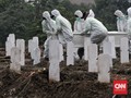 FOTO: Lahan Bekas Empang di Selatan Jakarta Jadi TPU Covid-19