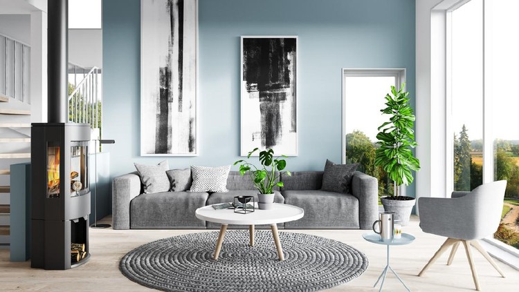 Modern living room. Render image.