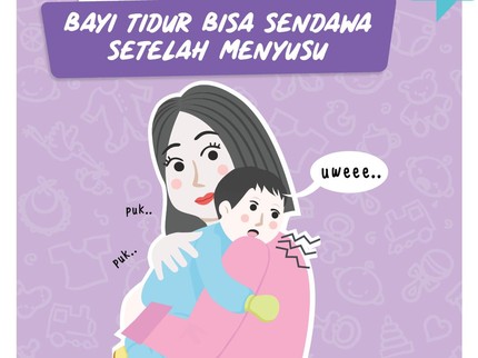 3 Cara Bayi Tidur Bisa Sendawa Setelah Menyusu