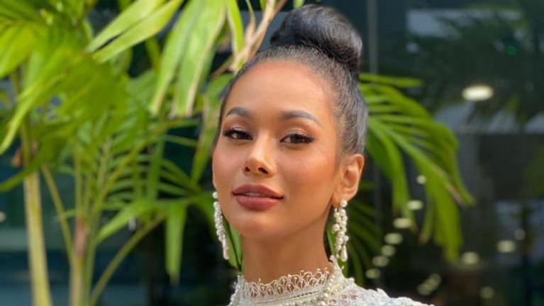 Berikut adalah potret pesona Aurra dalam berbagai balutan busana di ajang Miss Grand International.