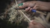 FOTO: Anyaman Loyok dari Lombok Go International Anyaman bambu tradisional khas Desa Loyok, Lombok, NTB, mampu eksis di tengah persaingan industri kerajinan. Bahkan menembus pasar global.
