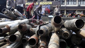 Polisi Bakal Bangun Monumen dari Knalpot Brong Sitaan