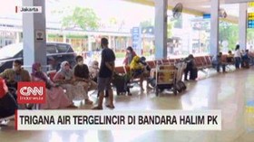 VIDEO: Trigana Air Tergelincir di Bandara Halim PK