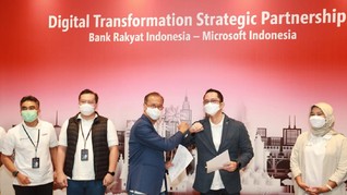 Perkuat Transformasi Digital, BRI Kolaborasi dengan Microsoft