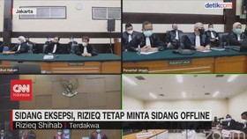 VIDEO: Sidang Eksepsi, Rizieq Tetap Minta Sidang Offline