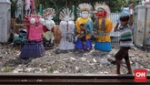 FOTO: Nestapa Ondel-ondel Ibu Kota di Tengah Wacana Larangan Pemerintah Provinsi DKI Jakarta bakal melarang penggunaan ondel-ondel untuk mengamen atau mengemis. Pemprov ingin warga lebih menghargai budaya Betawi tersebut.