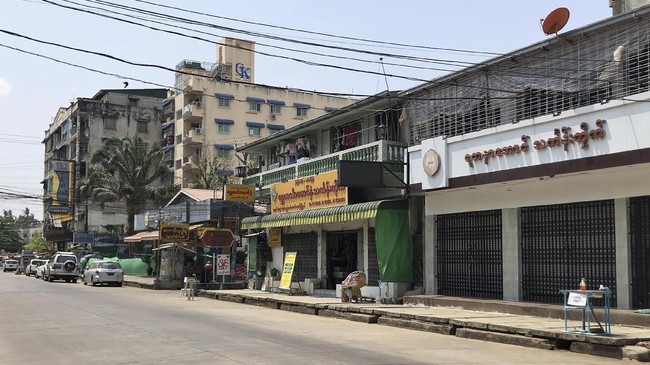 Foto Yangon Sunyi Senyap Ditinggal Mogok Demonstran Myanmar