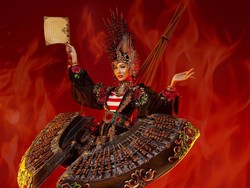 Aurra Kharishma Tampil Memukau Pakai Kostum Sate di Miss Grand International
