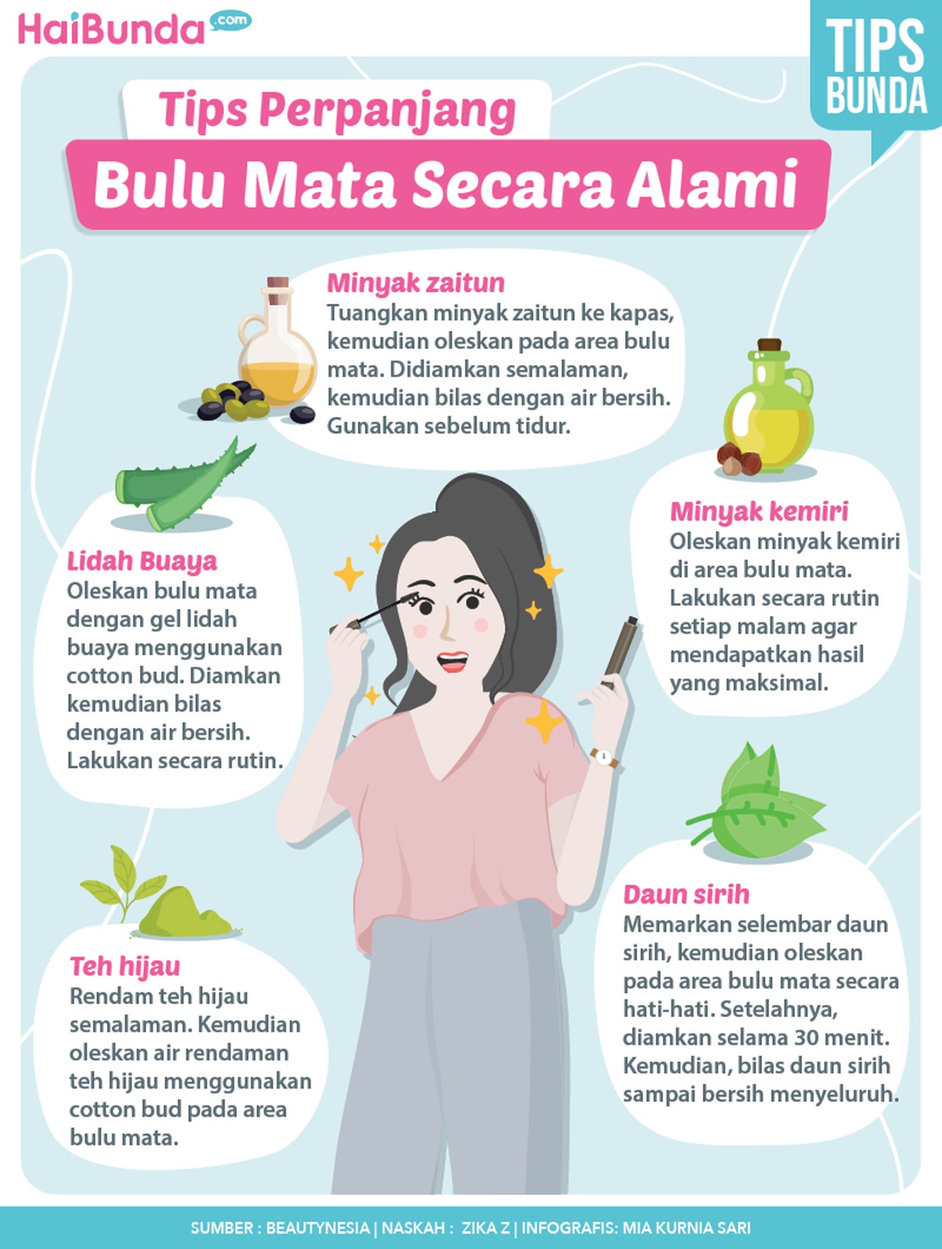 Infografis tips perpanjang bulu mata Infografis tips perpanjang bulu mata
