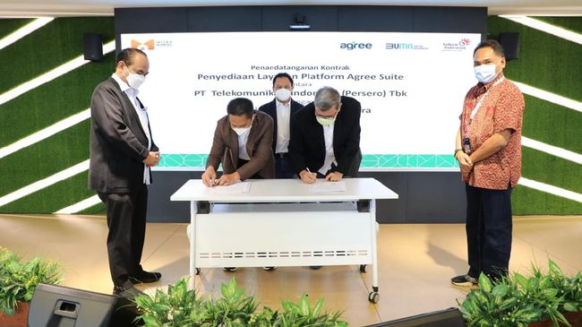 Implementasi Agree, Langkah Awal Menuju Kesejahteraan Petani PT Telkom (Persero) Tbk dan PT Mitra BUMDes Nusantara (MBN) melakukan penandatanganan kontrak kerja sama terkait Penyediaan Layanan Platform Agree Suite.