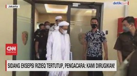 VIDEO: Sidang Eksepsi Rizieq Tertutup, Pengacara Keberatan