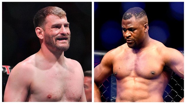 Hasil timbang badan duel utama kelas berat UFC 260 menunjukkan Francis Ngannou lebih berat 13 kilogram dari Stipe Miocic.