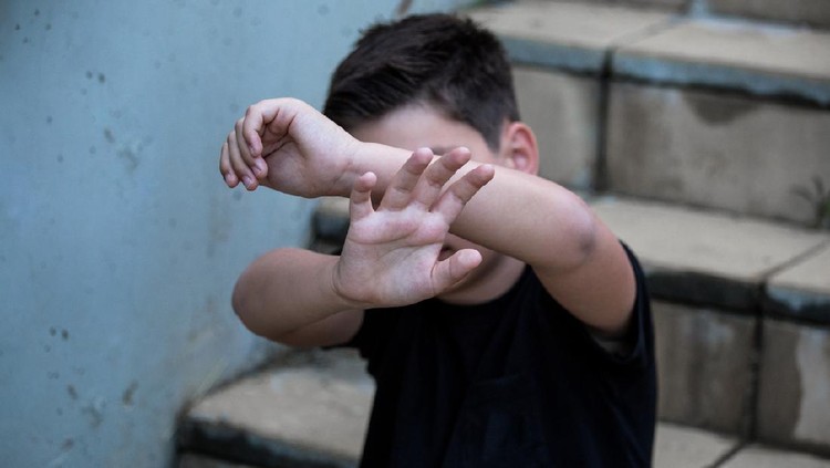 1158186840 Stop abusing boy violence. violence, terrified , A fearful child