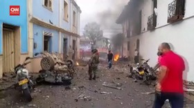 VIDEO: Ledakan Bom Mobil di Kolombia, 16 Luka-luka