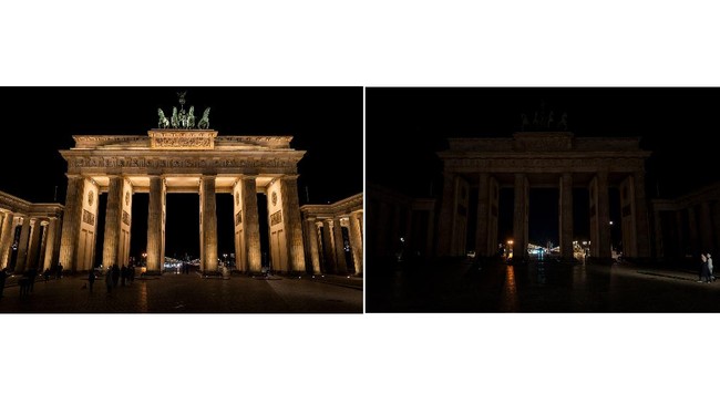 FOTO: Gelap Gulita Dunia Kala Peringati Earth Hour
