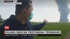 VIDEO: Penampakan Kepulan Asap Kilang Minyak Terbakar