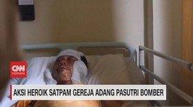 VIDEO: Aksi Heroik Satpam Gereja Adang Pasutri Bomber