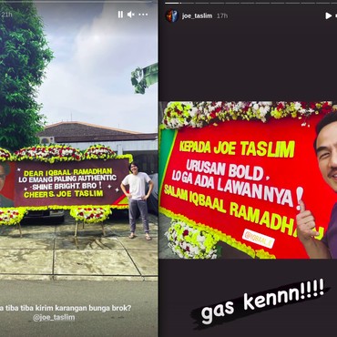Joe Taslim dan Iqbaal Ramadhan Saling Kirim Karangan Bunga, Ada Apa?