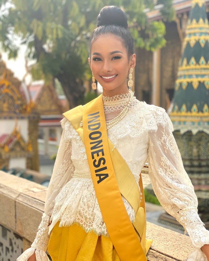 Potret Aurra Kharishma di Ajang Miss Grand International - Foto 1