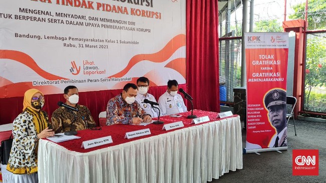 Ketua KPK Firli Bahuri Dirjen PAS untuk bisa mencegah terulangnya korupsi di dalam Lapas Sukamiskin yang melibatkan napi.