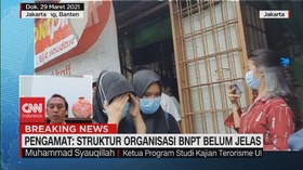 VIDEO: Pengamat: Struktur Organisasi BNPT Belum Jelas