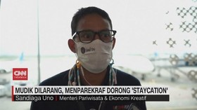 VIDEO: Mudik Dilarang, Menparekraf Dorong 'Staycation'