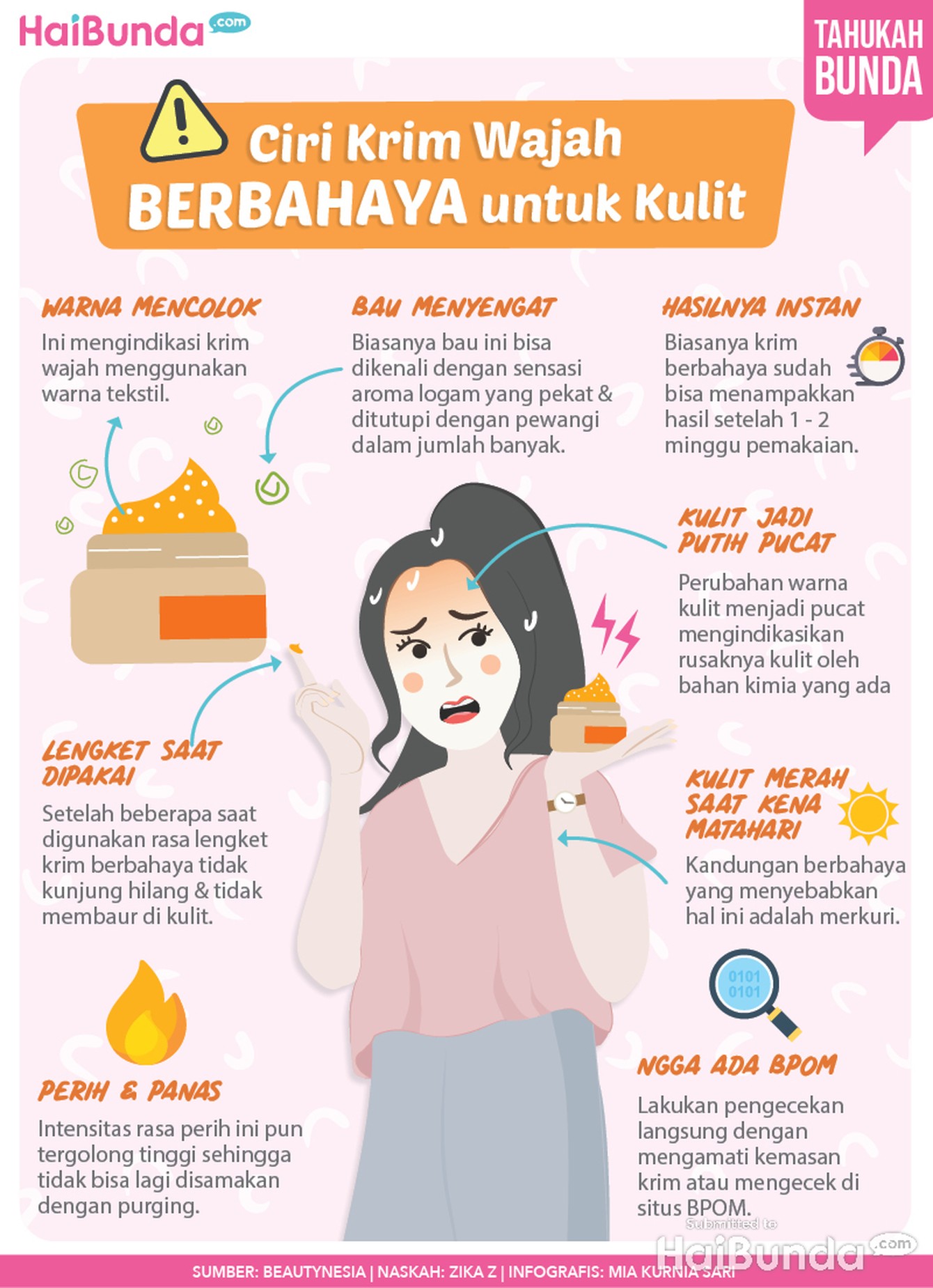 Infografis 8 Ciri Krim Wajah Berbahaya untuk Kulit Infografis 8 Ciri Krim Wajah Berbahaya untuk Kulit
