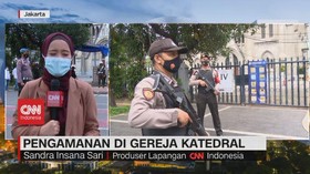 VIDEO: Pengamanan di Gereja Katedral Jakarta