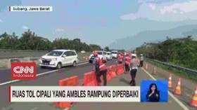 VIDEO: Ruas Tol Cipali Yang Ambles Rampung Diperbaiki