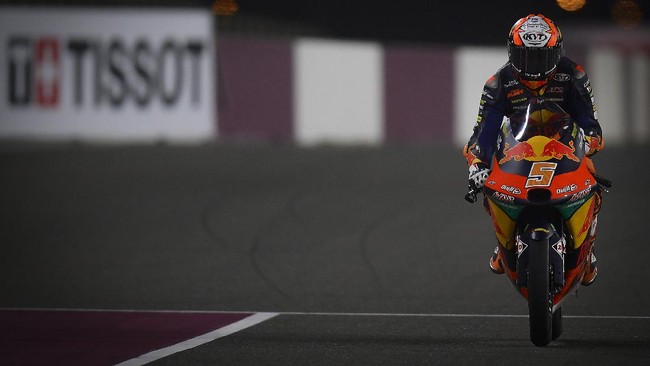 Pembalap Red Bull KTM Jaume Masia meraih pole position pada Moto3 Amerika Serikat di Sirkuit Austin, Minggu (3/10).