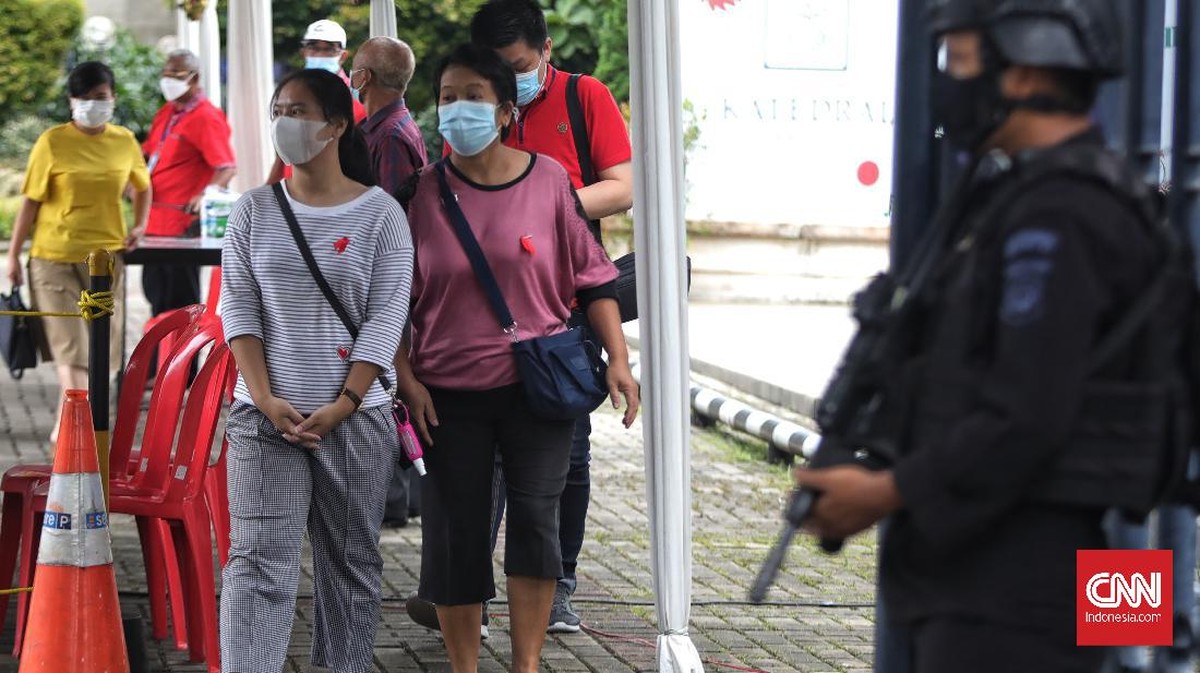 FOTO: Momen Penjagaan Misa Paskah Katedral