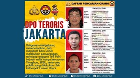 Polri Rilis Identitas 3 Buron Terduga Teroris Jakarta