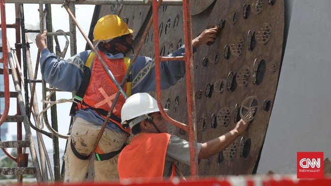 FOTO: Melihat Proyek Tugu Sepeda Pemprov DKI di Sudirman